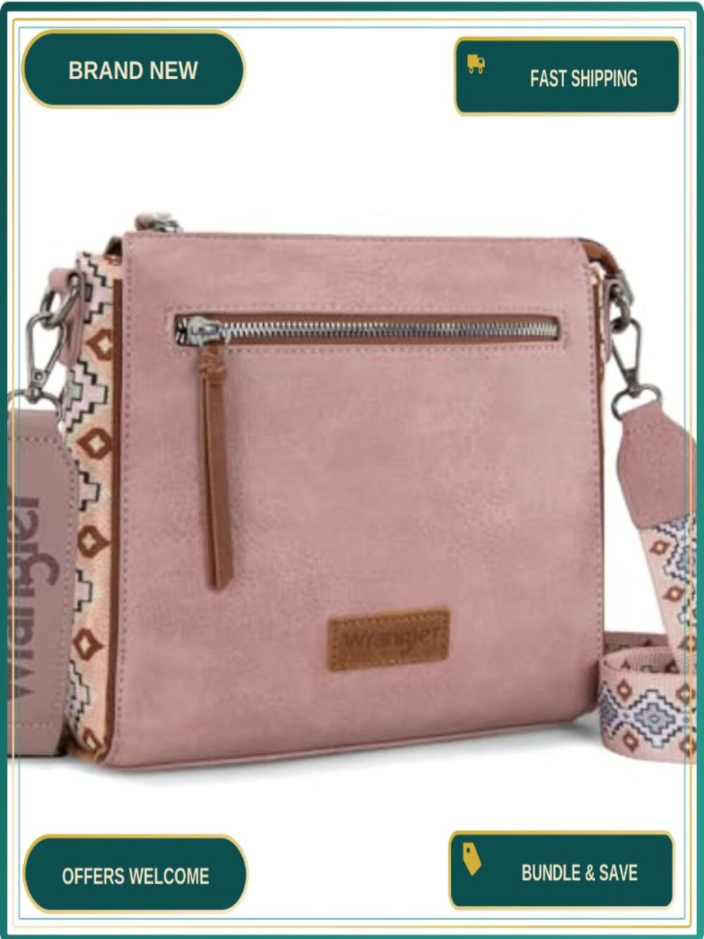 Montana West Western Aztec Crossbody Bag PU Leather Satchel Purse